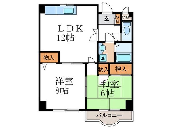 クレードル梅津の物件間取画像